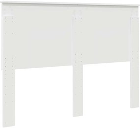 vidaXL Κεφαλάρι με κεφαλάρι Λευκό 140 cm Επεξεργασμένο ξύλο