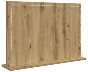 vidaXL Επιτραπέζιος καθρέφτης  Ξύλο Artisan, Λευκό Ξύλο, Μέταλλο, Γυαλί