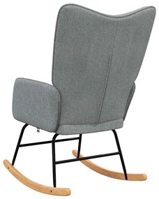 vidaXL Κουνιστή Πολυθρόνα Ανοιχτό Γκρι Υφασμάτινη