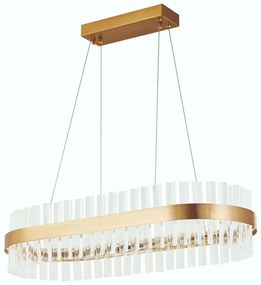 Φωτιστικό Οροφής Torrent 77-8213 80x20x120cm Led 5400lm 72W 3000/4000/6500K Gold Homelighting