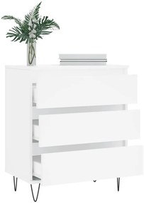 vidaXL Συρταριέρα Λευκή 60 x 35 x 70 εκ. από Επεξεργασμένο Ξύλο