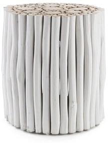 Σκαμπό Guadalupe 0680440 38x40 White Wood