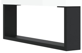 Έπιπλο Τηλεόρασης Γυαλ. Λευκό 100x35x55 εκ. Επεξεργασμένο Ξύλο - Λευκό