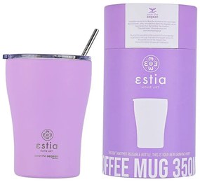 Estia 01-12090 Save The Aegean Ποτήρι Θερμός με Καλαμάκι 350ml, Lavender Purple