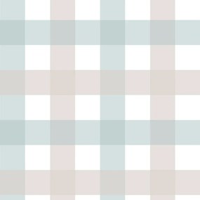 Ταπετσαρία Provence check beige blue medium