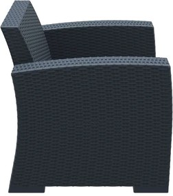 Πολυθρόνα Monaco Grey Dark Πολυπροπυλενίου 82X79X79εκ.