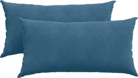 vidaXL Μαξιλάρι Καναπέ 2 τμχ. Βελούδο Μπλε 80 x 40 cm