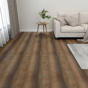 vidaXL Δάπεδο Αυτοκόλλητο Καφέ 55 τεμ. 5,11 μ² από PVC