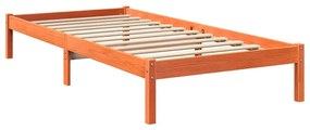 vidaXL Κρεβάτι Βιβλιοθήκη Χωρίς Στρώμα 75x190 εκ Μασίφ Ξύλο Πεύκου