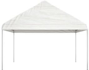vidaXL Κιόσκι με Τέντα Λευκό 4,08 x 2,23 x 3,22 μ. από Πολυαιθυλένιο
