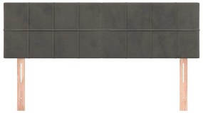 vidaXL Κεφαλάρια Κρεβατιού 2 τεμ. Σκ. Γκρι 72x5x78/88 εκ. Βελούδινα