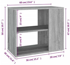 ΒΟΗΘΗΤΙΚΟ ΈΠΙΠΛΟ6 ΓΚΡΙ SONOMA 80X30X50 ΕΚ. ΑΠΟ ΕΠΕΞΕΡΓ. ΞΥΛΟ 815814