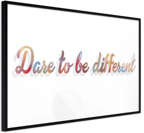 Αφίσα - Dare to Be Yourself - 45x30 - Μαύρο - Χωρίς πασπαρτού