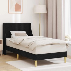vidaXL Σκελετός Κρεβατιού Μαύρο 90 x 200 cm Ύφασμα