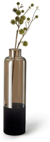 Βάζο Linus L 230003 12,7x46cm Black-Smoke Philippi Γυαλί