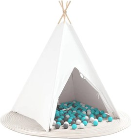 vidaXL Σκηνίτσα Teepee Λευκό 120 x 120 x 150 cm