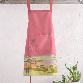 Ποδιά Ολόσωμη Foret Pink-Green Ρυθμός 60x85cm 100% Βαμβάκι