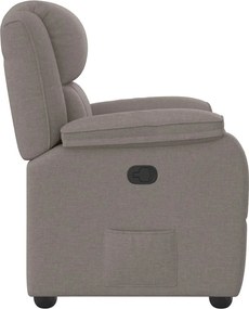 vidaXL Πολυθρόνα Ανακλινόμενη Taupe Υφασμάτινη