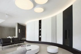 LED Πλαφονιέρα Tech Μεταλλική Στρογγυλή Οροφής ή Κρεμαστή 76W Φ60cm 3000K/4000Κ/5000K/CCT Λευκό