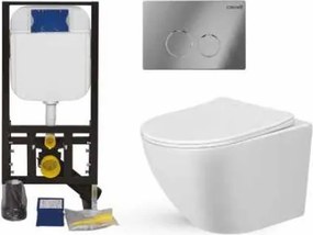 Creavit Set 5003-100 - Λεκάνη με καζανάκι εντοιχισμού &amp; πλακετα