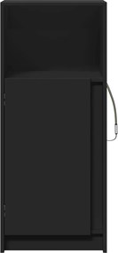 vidaXL Ντουλάπι με Φώτα LED Μαύρη 42,5x34x100 εκ. Επεξεργασμένο Ξύλο