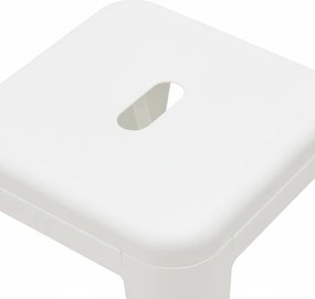 Σκαμπό Utopia pakoworld μέταλλο σε λευκή ματ απόχρωση 30x30x45εκ