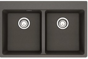 Franke MRG 620-34-34 Ένθετος Γρανιτένιος Νεροχύτης με απλή βαλβίδα 80cm Slate Grey