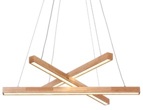 Φωτιστικό Οροφής Canela TNK299LED27P 27W Led Φ56cm 100cm Natural Aca Metal,Wood