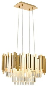 Φωτιστικό Οροφής EG6174P50CG 4XE14 50X30XH100 Gold Aca Decor Crystal, Metal