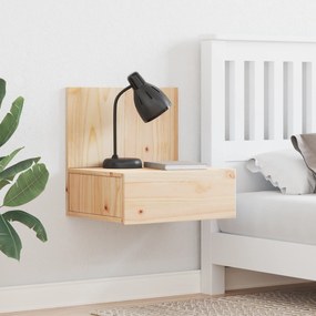 vidaXL Κομοδίνο με συρτάρι Καφέ 42 x 32.5 x 40 εκ Μασίφ ξύλο πεύκου