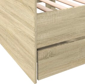 vidaXL Καναπές Κρεβάτι με συρτάρι Sonoma Δρυς Επεξεργασμένο Ξύλο