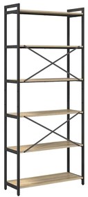 vidaXL Βιβλιοθήκη Sonoma Δρυς 80 x 30 x 188 εκ Επεξεργασμένο ξύλο