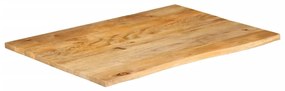 vidaXL Επιφάνεια Τραπεζιού 90x80x2,5 εκ. Live Edge Μασίφ Ξύλο Μάνγκο