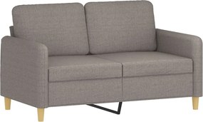 vidaXL Πολυθρόνες Σετ 3 Τεμαχίων Taupe από Ύφασμα με Μαξιλάρια