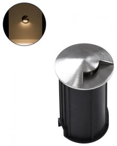 Χωνευτό Σποτ Φωτιστικό Δαπέδου One Sided LED 1W IP68 3000K-Ίνοξ-UNDERGROUND-RENA 90660 Globostar-90660-Inox 90660