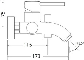 Μπαταρία λουτρού Modea Etna - Χρώμιο
