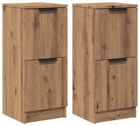 vidaXL Sideboards 2 τεμάχια Artisan Oak 30x30x70cm Κατασκευασμένο ξύλο