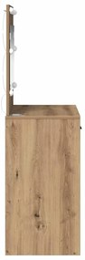 vidaXL Κομοδίνο artisan δρυς 78.5 x 41 x 135 εκ Επεξεργασμένο ξύλο