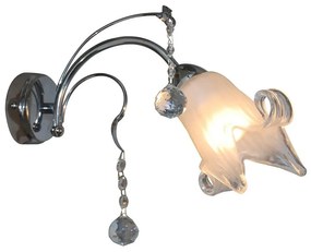 Φωτιστικό Τοίχου - Απλίκα 77-3363 1017-1W Memo Chrome Homelighting Μέταλλο,Γυαλί