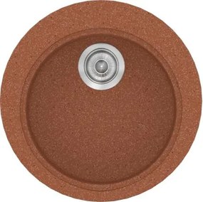 Νεροχύτης Κουζίνας Sanitec Classic 316 Ένθετος 48x48 εκ. - Granite Terracotta