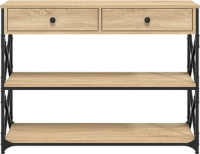 vidaXL Τραπέζι Κονσόλα Sonoma Δρυς 100x28x75 εκ. Επεξεργασμένο Ξύλο