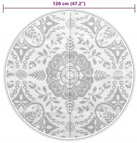 vidaXL Χαλί εξωτερικού χώρου ARAKIL ροζ Ø120 cm PP
