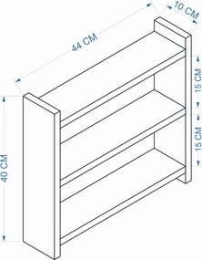 Ράφι Κουζίνας Λευκό CRADRAO 44x10x40