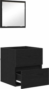 vidaXL Ντουλάπι Μπάνιου με συρτάρι Μαύρη Οξυά 41 x 38,5 x 45 cm