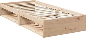 vidaXL Κρεβάτι ημέρας χωρίς στρώμα 75x190 cm Στερεό ξύλο πεύκο