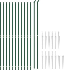 vidaXL Συρματόπλεγμα Περίφραξης Πράσινο 1,4 x 25 μ. με Καρφωτές Βάσεις