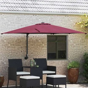 vidaXL Ομπρέλα Κήπου Μπορντό 248.5 x 247.5 x 160 εκ. ύφασμα