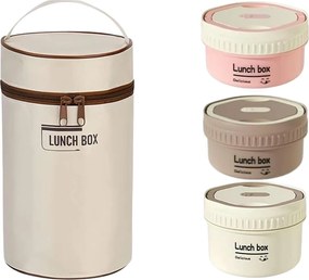 Σετ 3 Δοχεία Φαγητού Inox 1540ml σε Θερμική Τσάντα
