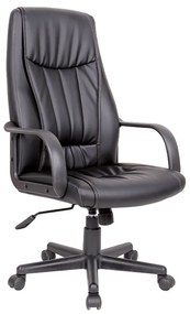 BF1410 Πολυθρόνα Γραφείου Διευθυντή Pu Μαύρο 61x68x106/116cm