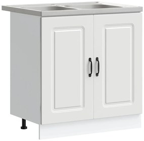 vidaXL Ντουλάπα Κουζίνας με αποθήκευση 2 pcs Λευκό 80 x 46 x 81.5 εκ